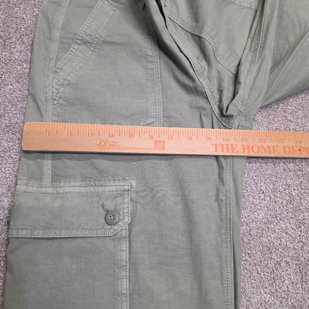 Parachute Baggy Jogger AEO Wide Leg Utility Cargo Pants Sz 2 Olive Green Stretch - Picture 7 of 12